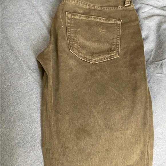 VINCE olive distressed skinny jeans size 25 - Picture 7 of 7